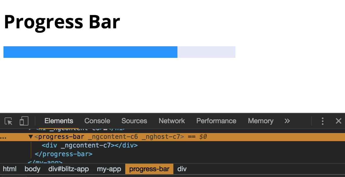 As expected, the browser renders the element correctly