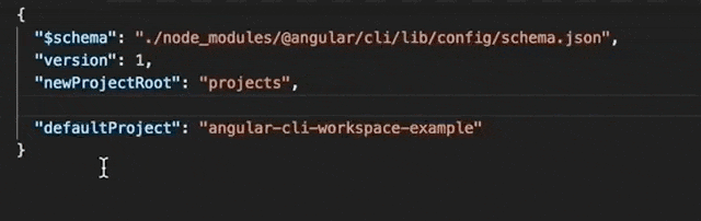 Demonstrating JSON Schema autocomplete and validation inside the workspace configuration file