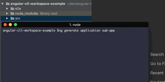 Generating a new internal application into the default ProjectRoot directory