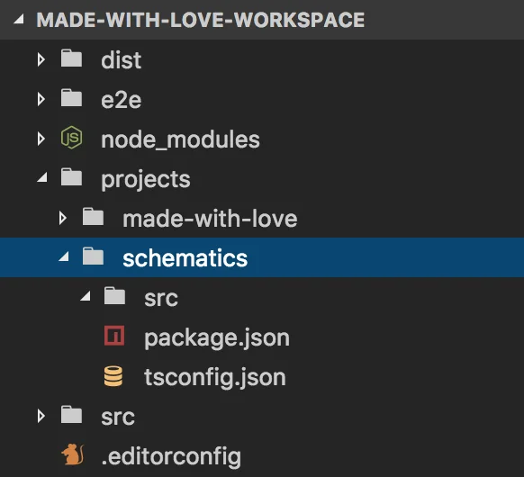 Creating an additional internal project for Schematics