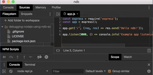 Creating and executing a snippet