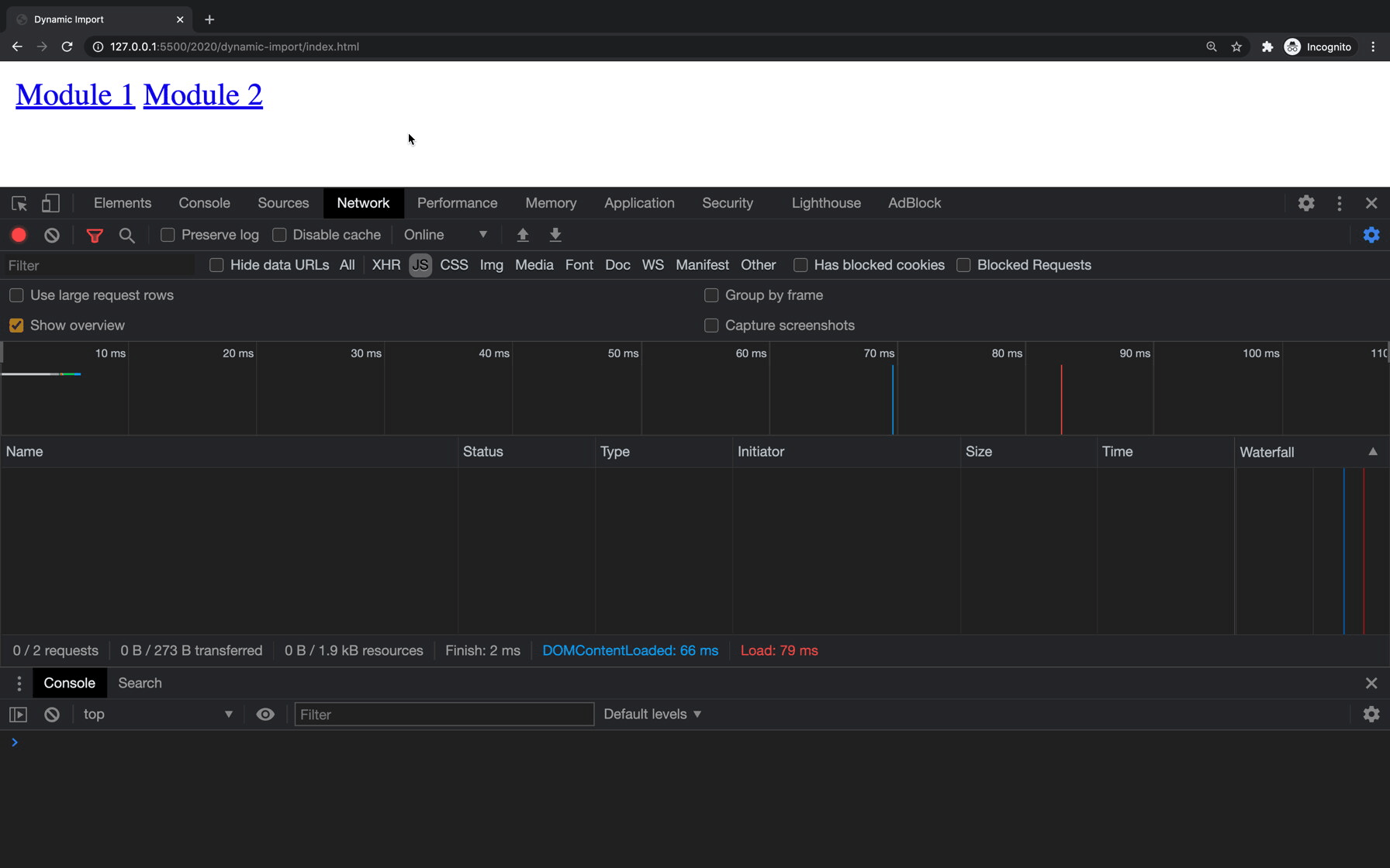 Loading modules lazily based on hashtag