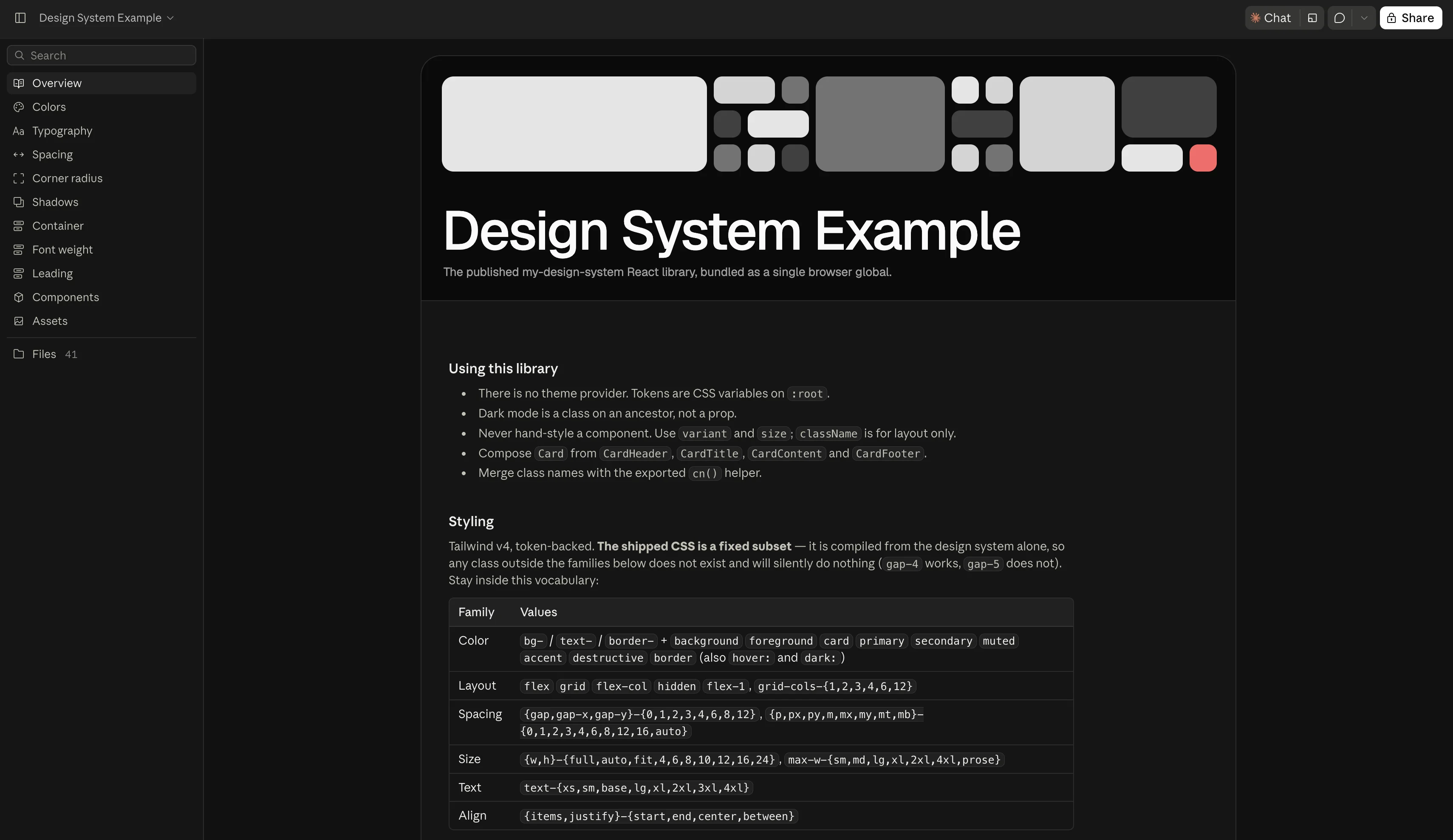 The design system's mirror in the Claude account